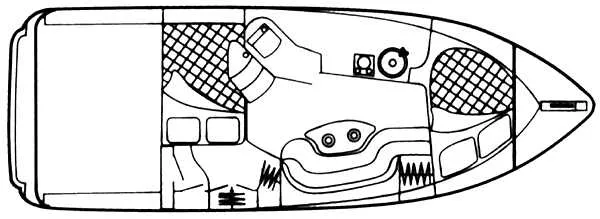 Slide: The Image of 1998 Cruisers Yachts 3075 Rogue in indoor storage with other boats. - 13