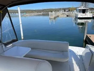 Slide: The Image of 1998 Cruisers Yachts 3075 Rogue cockpit with Garmin navigation system in storage. - 4