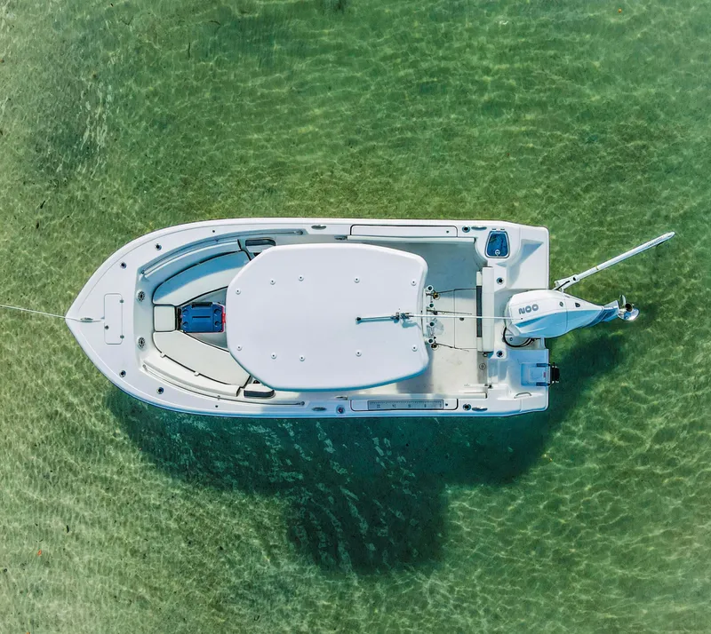 The Image of 2023 Tidewater 220 CC Adventure boat in shallow water near a beach. - 0