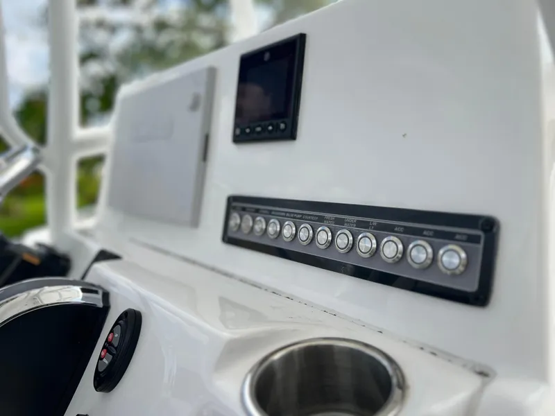 Slide: The Image of 2023 Tidewater 220 CC Adventure boat deck with non-slip pads. - 22