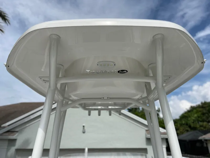 Slide: The Image of Close-up of a 2023 Tidewater 220 CC Adventure boat's interior speaker system. - 32