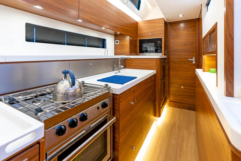 Slide: The Image of Modern kitchen on a 2019 Amel 50 yacht. - 9
