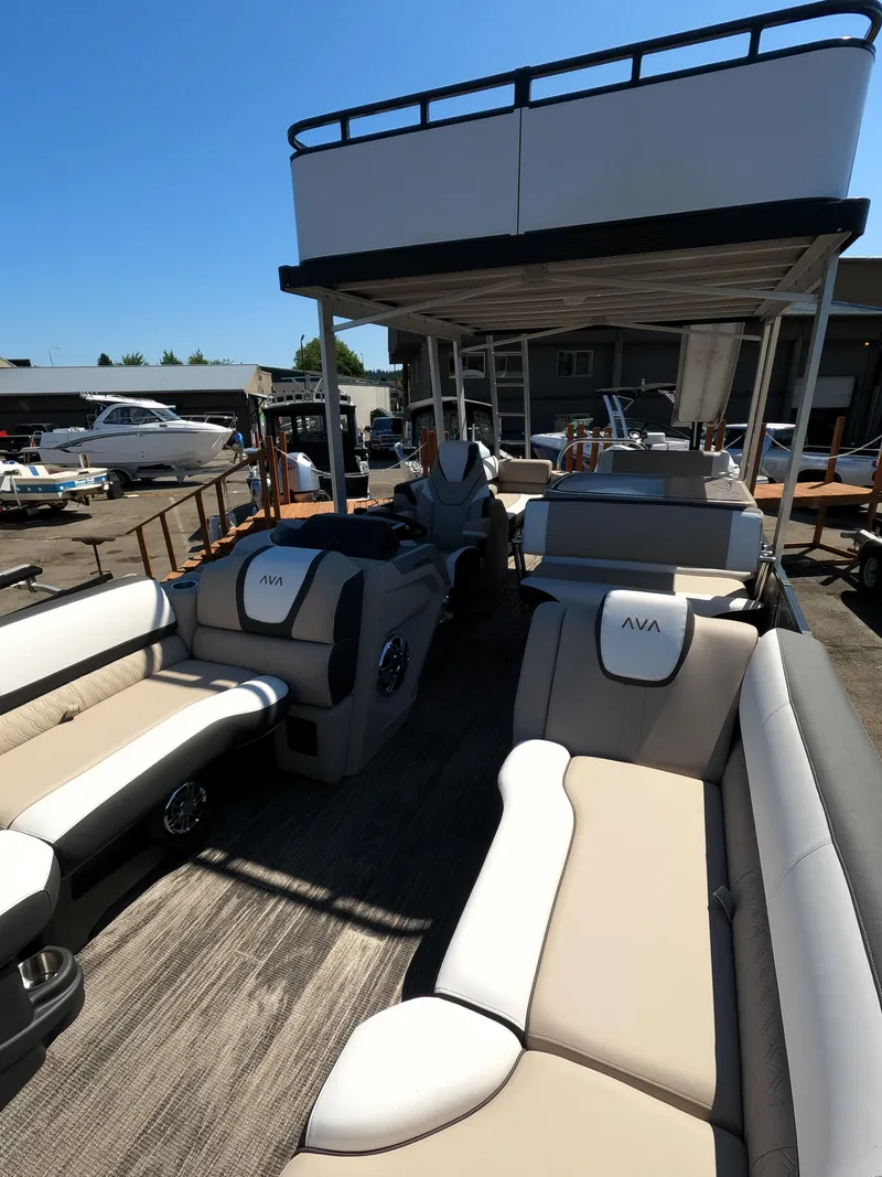 Slide: The Image of 2024 Avalon Catalina Entertainer Funship with spacious seating and upper deck. - 10