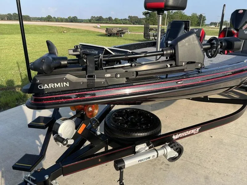 Slide: The Image of 2024 Phoenix 20 XE boat with Garmin equipment on trailer. - 8