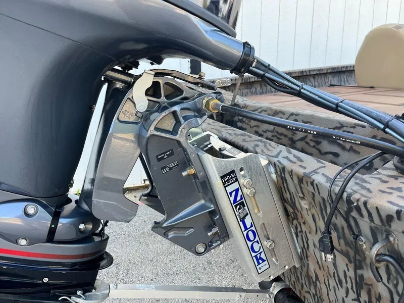 Slide: The Image of 2024 Express HyperLift H17 boat motor mount and Z-Lock system. - 27