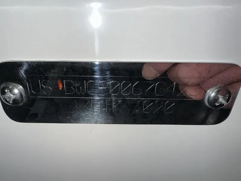 Slide: The Image of Hull identification number on a 2025 Boston Whaler 170 Montauk boat. - 9