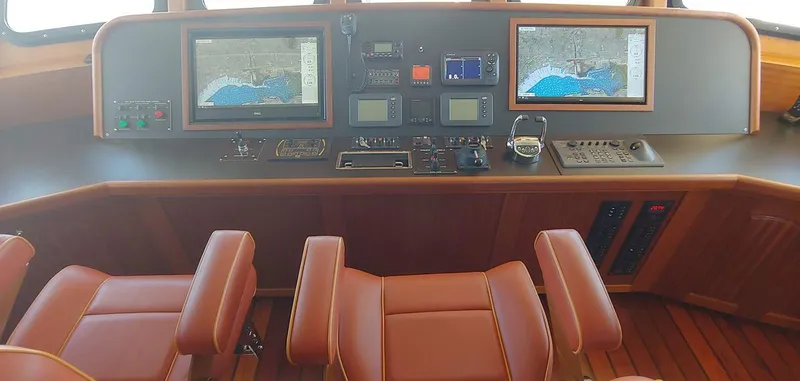 Slide: The Image of Allseas Expedition 92 2016 yacht bridge with navigation screens and control panels. - 18