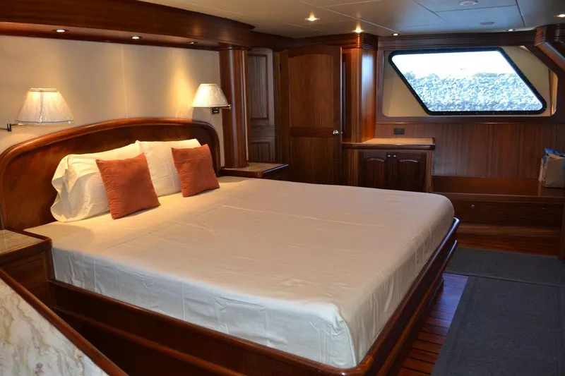 Slide: The Image of Luxurious master bedroom on Allseas Expedition 92 yacht, 2016 model. - 31