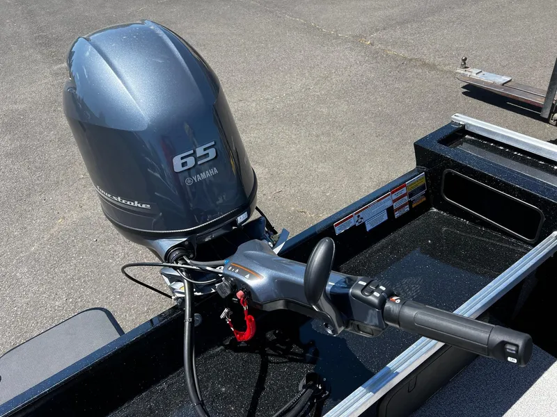Slide: The Image of 2024 Fish Rite Angler boat with Yamaha 65 outboard motor. - 16