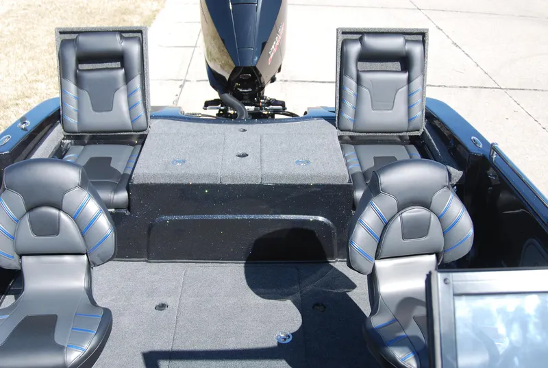 Slide: The Image of 2024 Nitro ZV19 Sport Pro boat interior with sleek seating and modern design. - 4