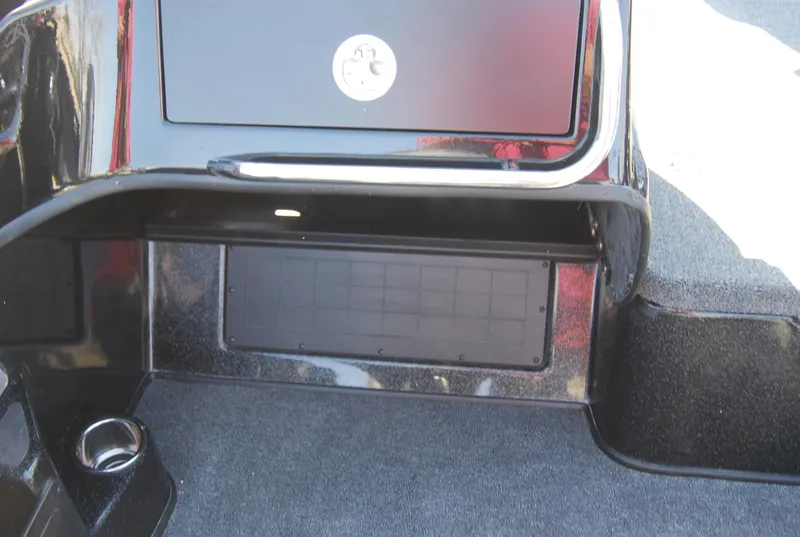 Slide: The Image of 2024 Nitro ZV19 Sport Pro boat interior storage compartment. - 9