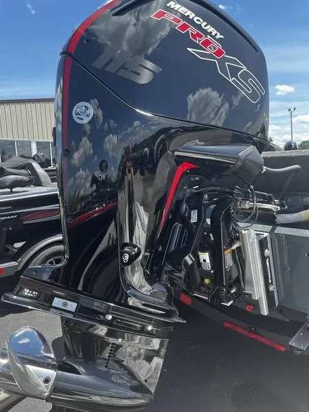 Slide: The Image of 2024 Ranger RT188P boat with Mercury Pro XS outboard motor. - 2