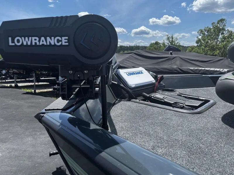 Slide: The Image of 2024 Ranger RT188P boat with Lowrance fishfinder on deck. - 3