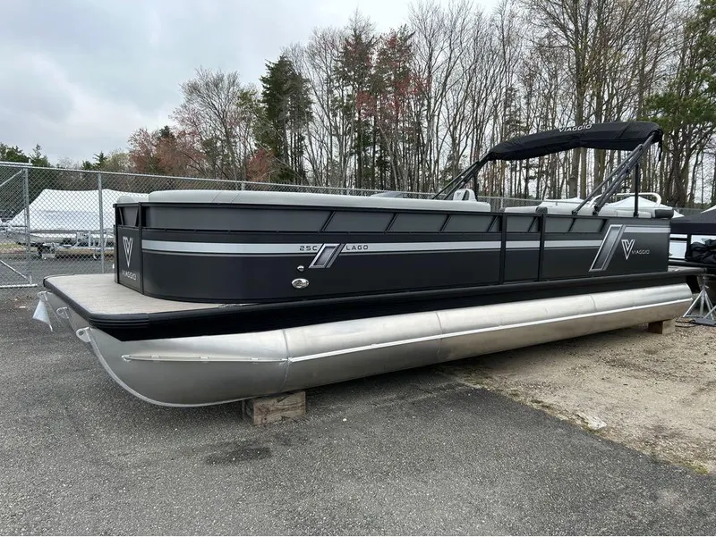 The Image of 2023 Viaggio Lago L25C pontoon boat in a parking lot. - 1