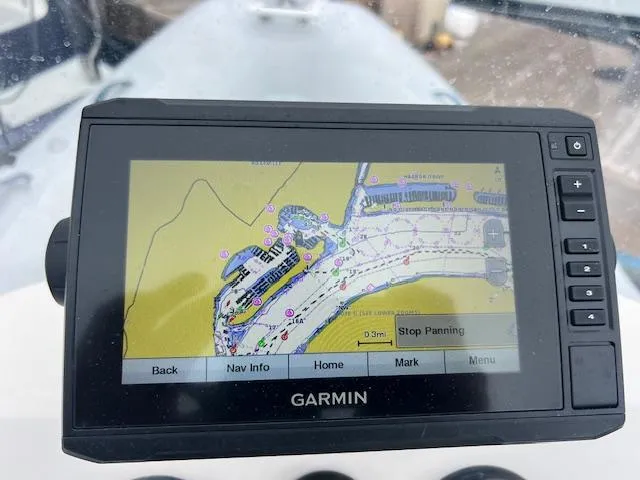 Slide: The Image of Garmin GPS navigation system on a 2017 Highfield OM 500 boat. - 8