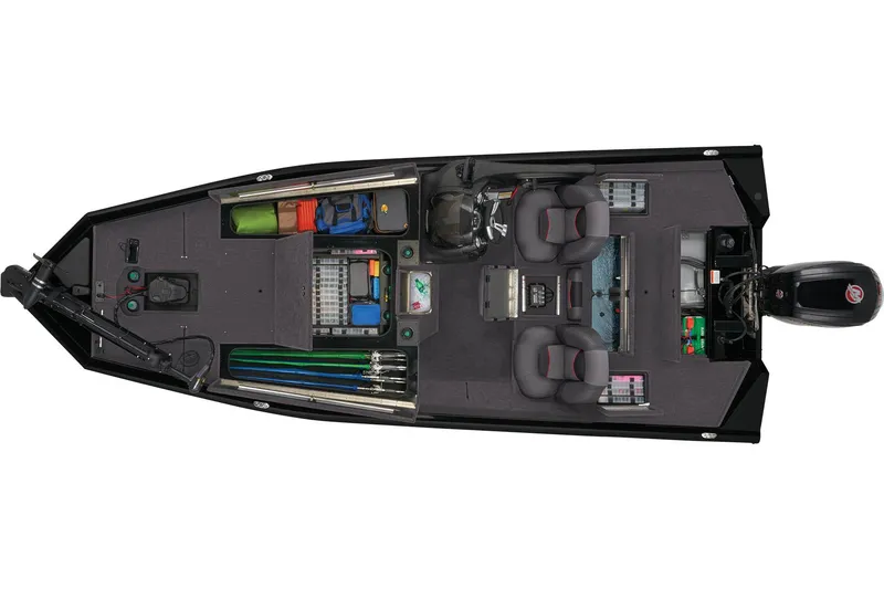 Slide: The Image of 2024 Tracker Pro Team 190 TX fishing boat with Minn Kota trolling motor. - 7