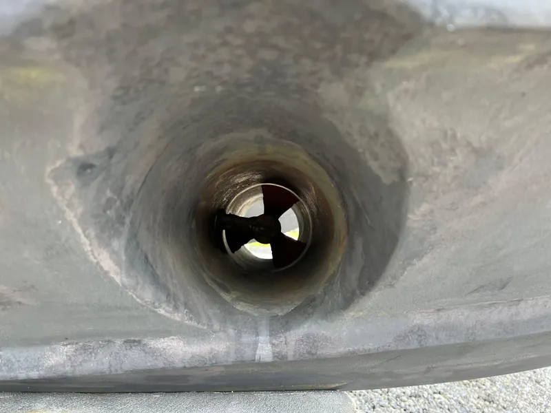 Slide: The Image of Close-up of a 2005 Sea Ray 390 Motor Yacht bow thruster. - 42