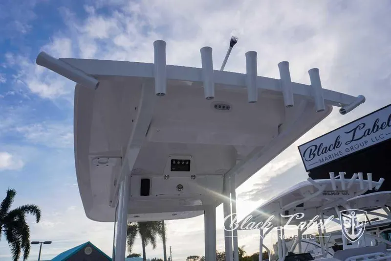 Slide: The Image of 2024 Sea Fox 251 Bay boat at Black Label Marine Group dealership. - 12