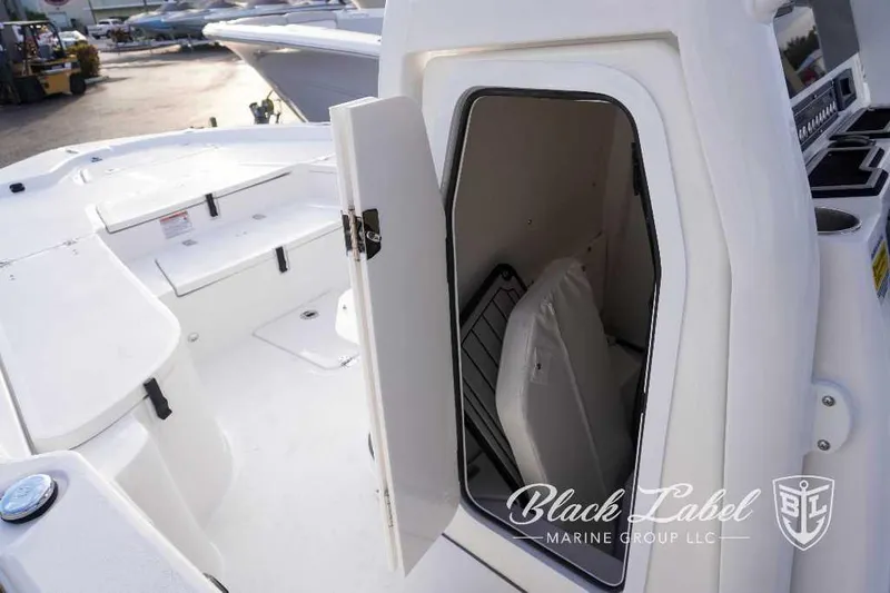 Slide: The Image of 2024 Sea Fox 251 Bay boat interior storage compartment. - 14