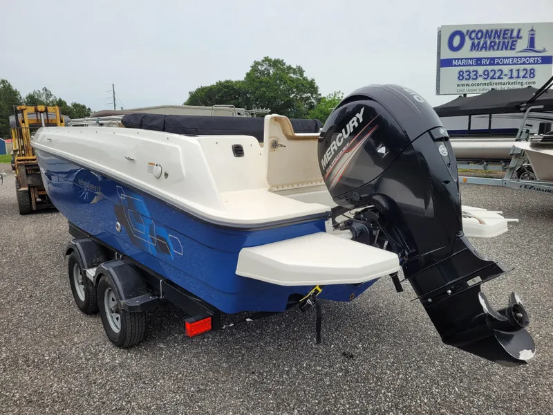 Slide: The Image of 2017 Bayliner Element E21 boat with Mercury outboard motor at O'Connell Marine. - 7