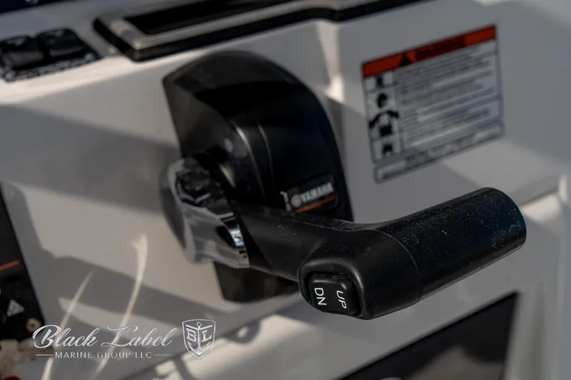 Slide: The Image of Close-up of 2024 Sea Fox Seafox 251 Bay boat throttle control. - 30