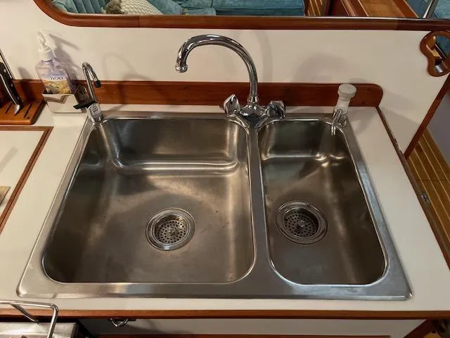 Slide: The Image of Double Stainless Galley Sink - 12
