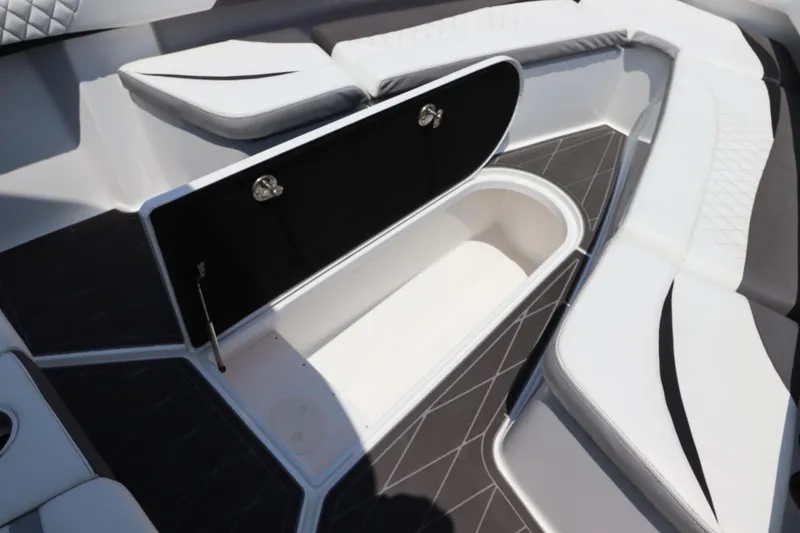 Slide: The Image of 2019 Statement 350 Open boat interior storage compartment. - 31