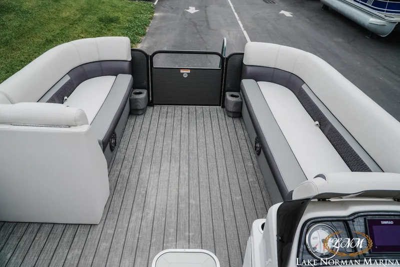Slide: The Image of 2021 Godfrey SWEETWATER 2286 SFL pontoon boat interior with spacious seating. - 14