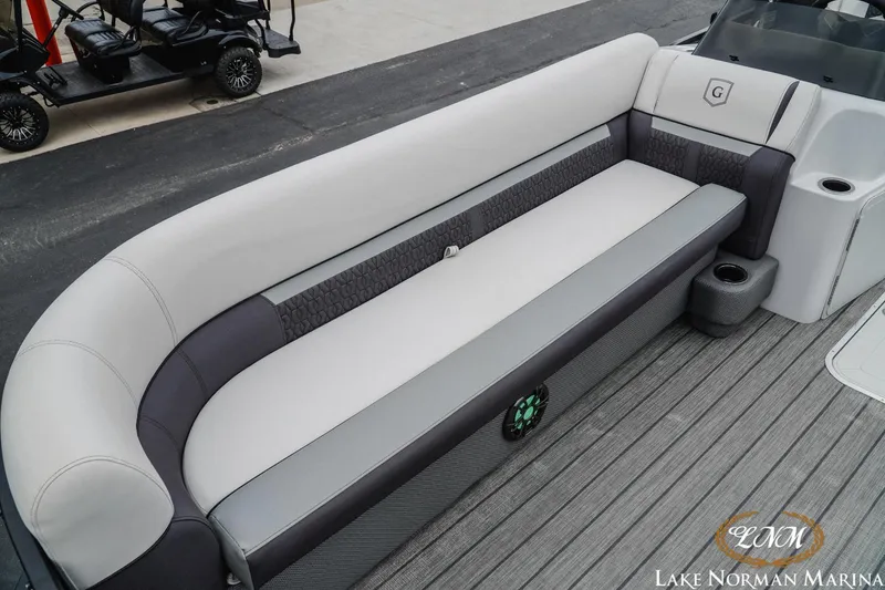 Slide: The Image of 2021 Godfrey SWEETWATER 2286 SFL boat seating at Lake Norman Marina. - 6