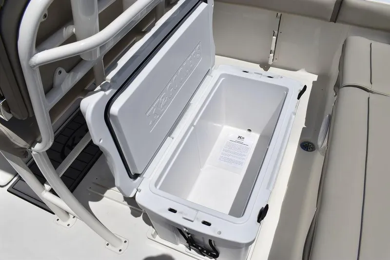Slide: The Image of Open storage compartment on 2024 Key West 219 FS boat. - 24