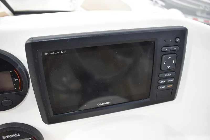 Slide: The Image of Garmin echomap CV display on 2018 Key West 203DFS boat dashboard. - 30