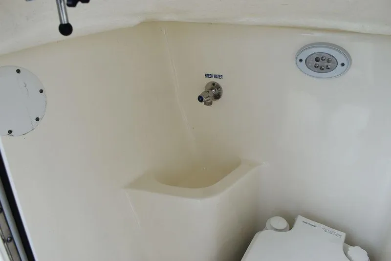 Slide: The Image of Interior of 2018 Key West 203DFS boat showing sink and faucet. - 38