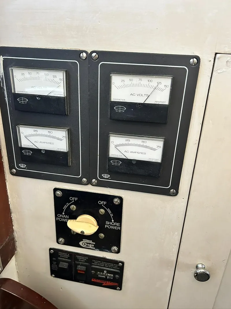 Slide: The Image of Electrical control panel on a 1930 Classic ACF 47' Motor Yacht. - 29
