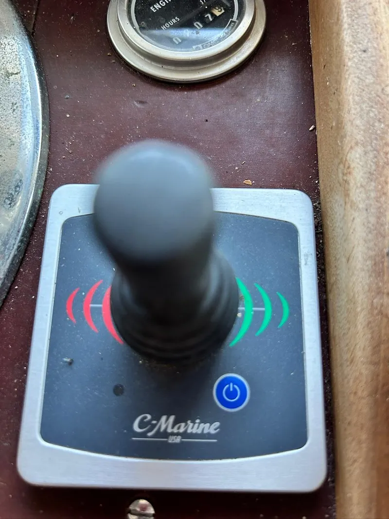 Slide: The Image of Joystick control panel on a 1930 Classic ACF 47' Motor Yacht. - 40