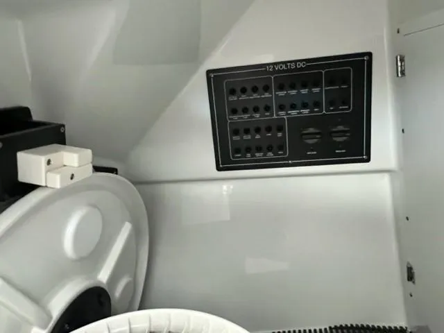 Slide: The Image of Electrical panel of 2024 Blackfin 252 DC boat. - 8
