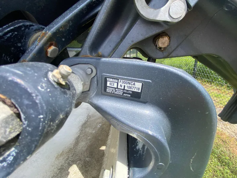 Slide: The Image of Close-up of Yamaha F300NCA engine part on 2005 C-Hawk Pilothouse 25 boat. - 24