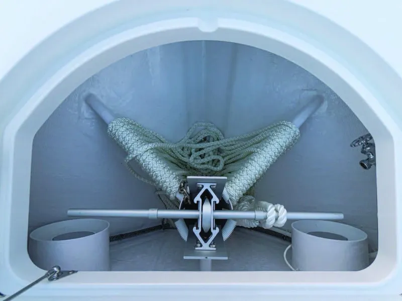 Slide: The Image of Anchor storage compartment of 2025 Valhalla Boatworks V-37. - 37