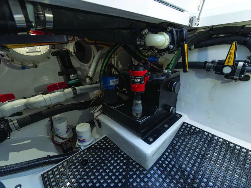 Slide: The Image of Engine compartment of 2025 Valhalla Boatworks V-37, showcasing advanced marine engineering. - 6