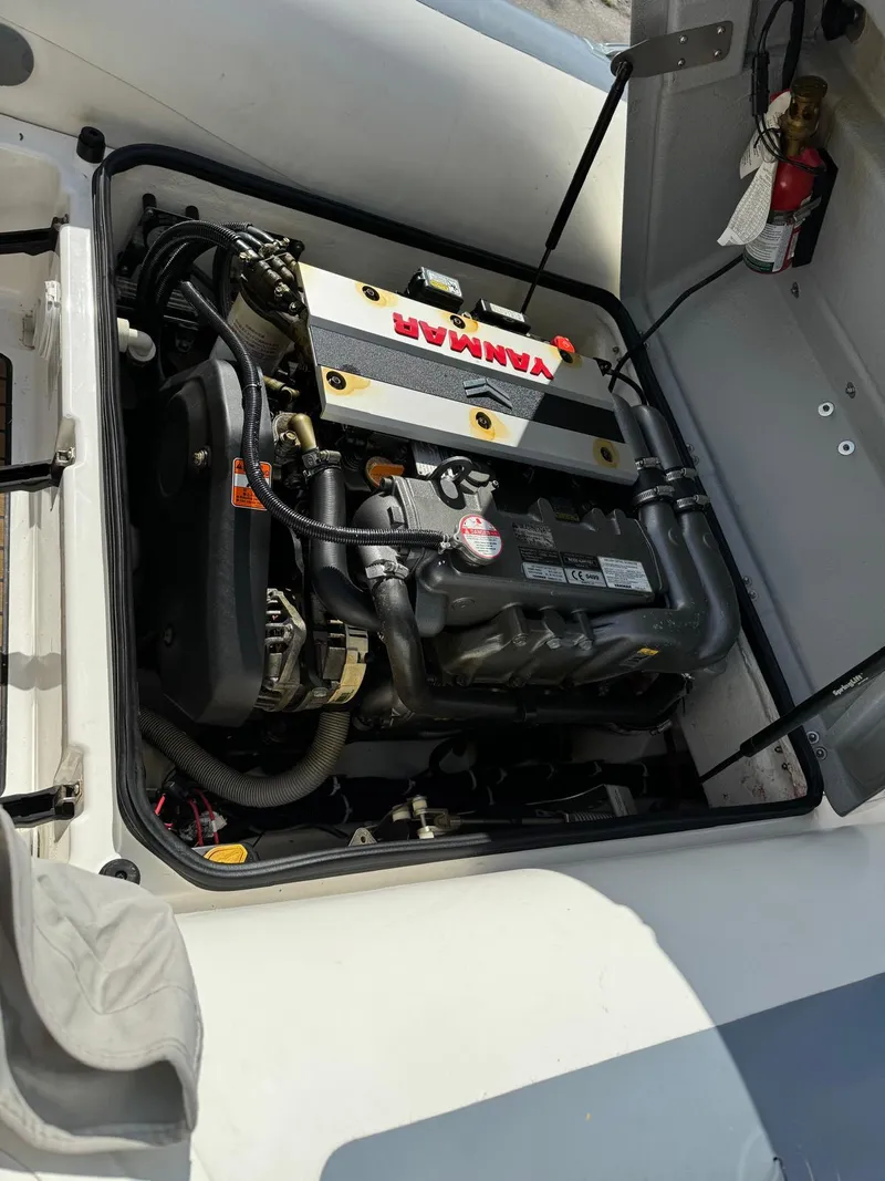 Slide: The Image of Engine compartment of a 2019 Williams Jet Tenders 445 with Yanmar engine. - 10