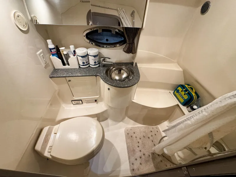 Slide: The Image of Bathroom in 2005 Formula 370 Super Sport boat. - 17