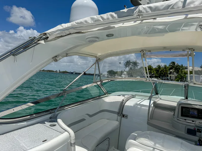 Slide: The Image of Interior view of a 2005 Formula 370 Super Sport yacht on the water. - 9