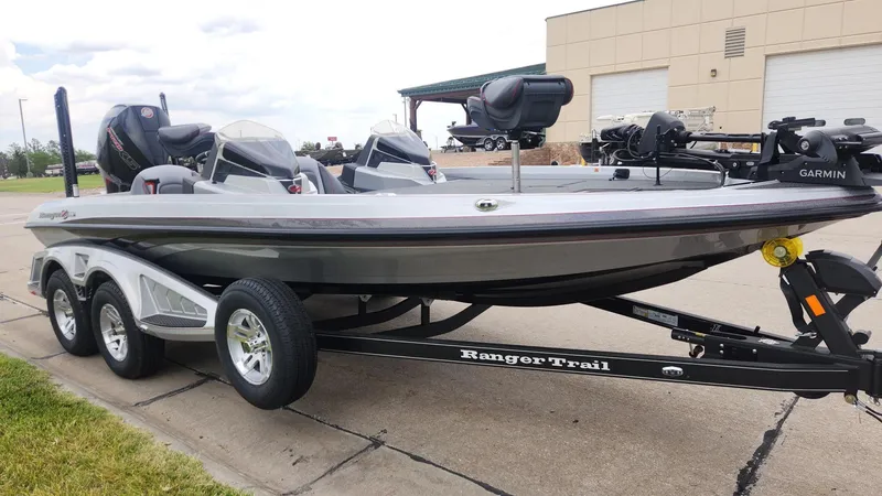 Slide: The Image of 2024 Ranger Z519 Garmin Ranger Cup Equipped boat on a trailer. - 3