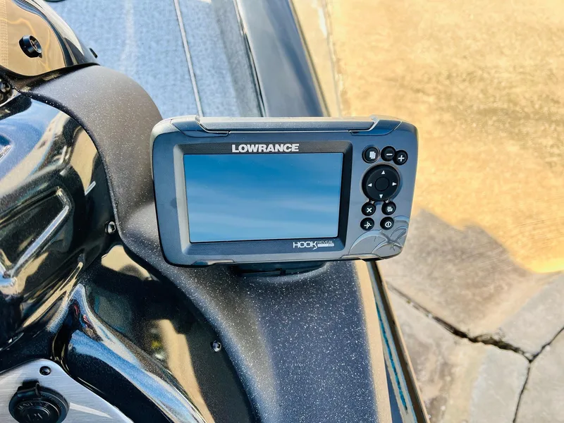 Slide: The Image of Lowrance Hook2 fish finder on 2024 Tracker Pro Team 175 TF boat. - 22