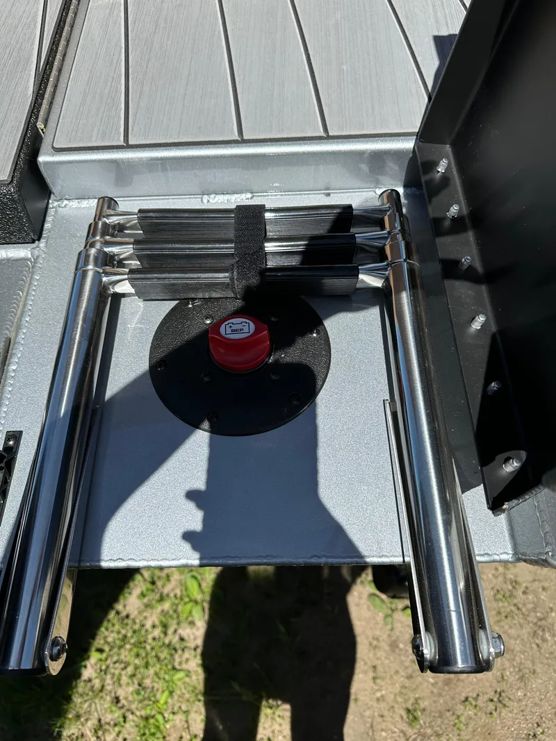 Slide: The Image of 2024 Vexus ADX180 boat ladder and deck detail. - 2