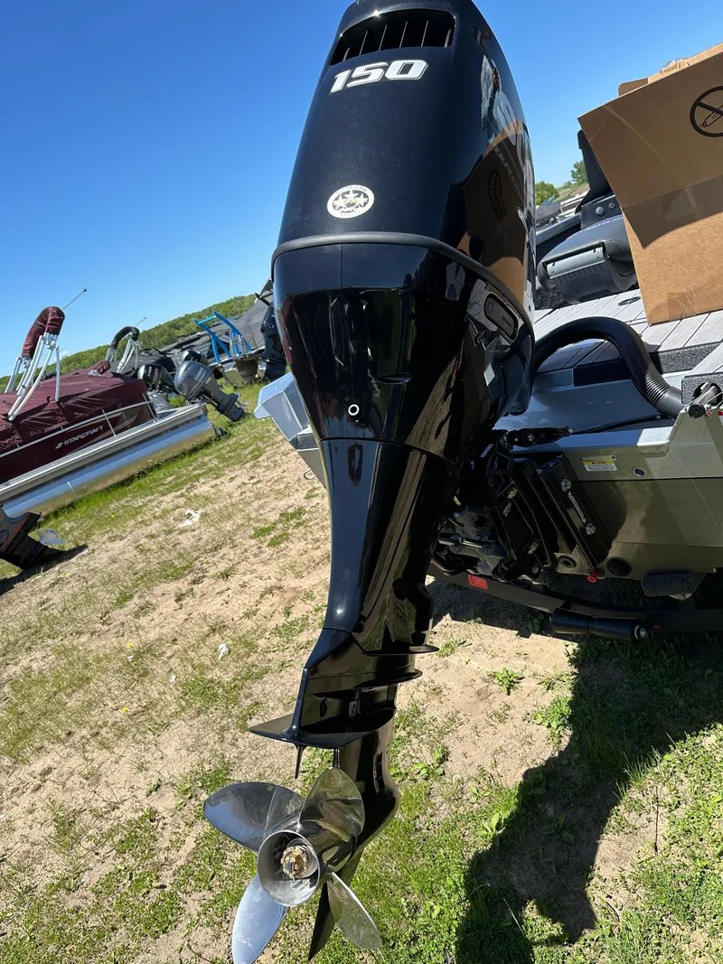 Slide: The Image of 2024 Vexus ADX180 boat with a 150 HP outboard motor. - 28