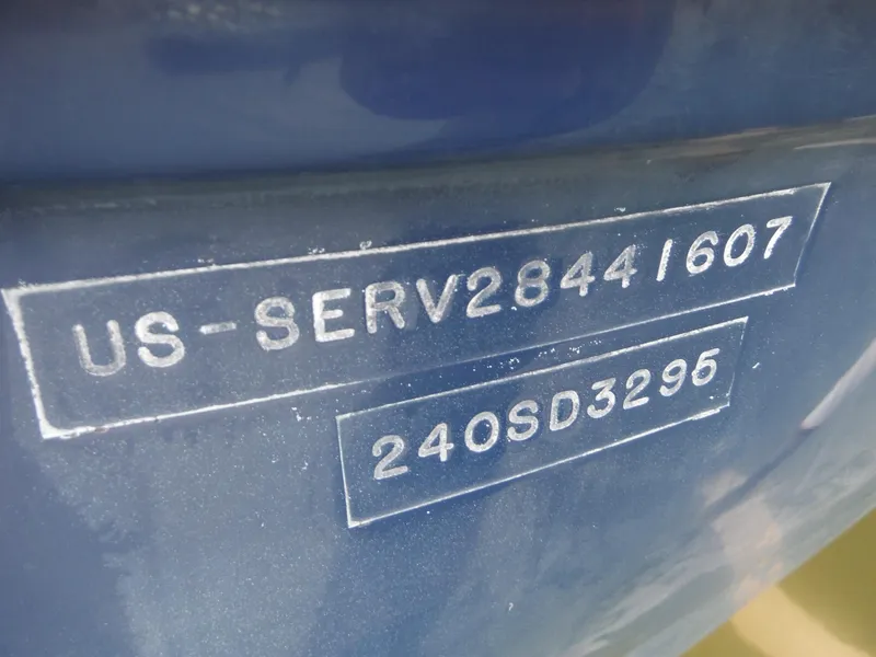 Slide: The Image of Hull identification number on a 2007 Sea Ray 240 Sundeck boat. - 20