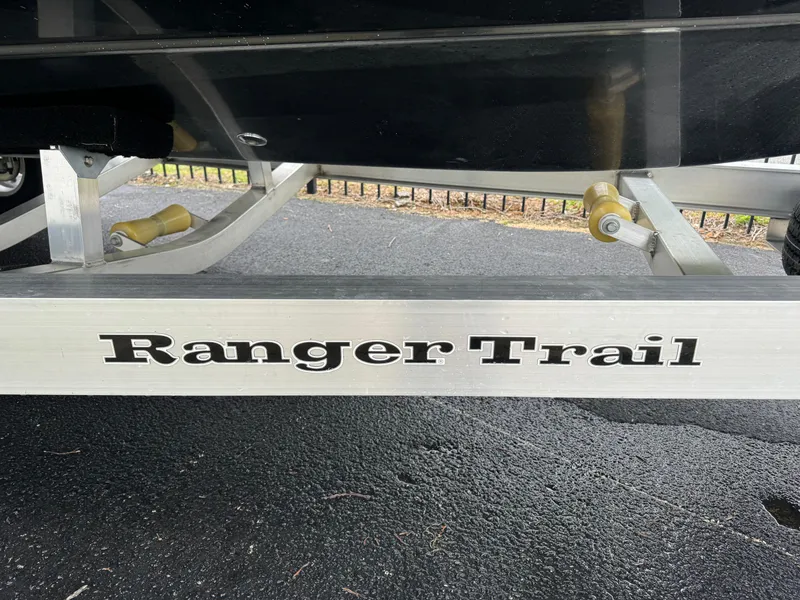 Slide: The Image of 2024 Ranger 2510 boat trailer with Ranger Trail branding. - 13