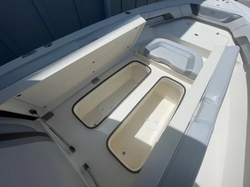 Slide: The Image of 2020 ShearWater 270 Carolina Flare boat storage compartments. - 26