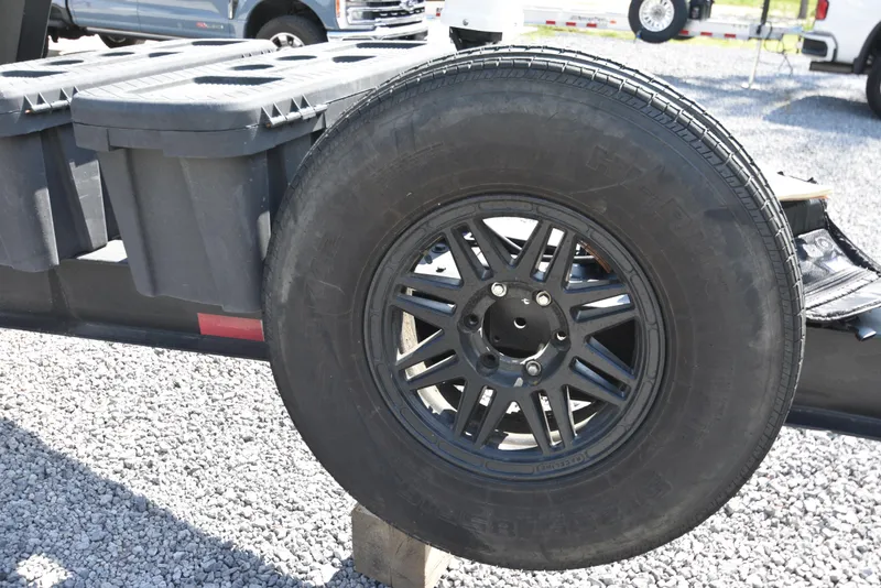 Slide: The Image of Trailer tire on gravel, Custom Carolina 28 Cape Lookout, 2019 repower, 2007 model. - 17