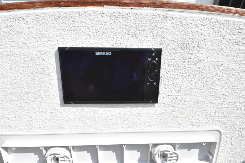 Slide: The Image of Simrad display on 2007 Custom Carolina 28 Cape Lookout boat, 2019 repower. - 23